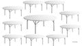 White 6-ft Plastic Folding Round Table Z4100