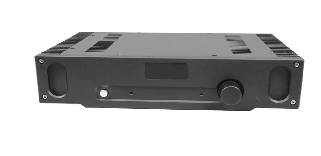 1969 All-Aluminum Power Amplifier Chassis Enclosure Case Black H7780