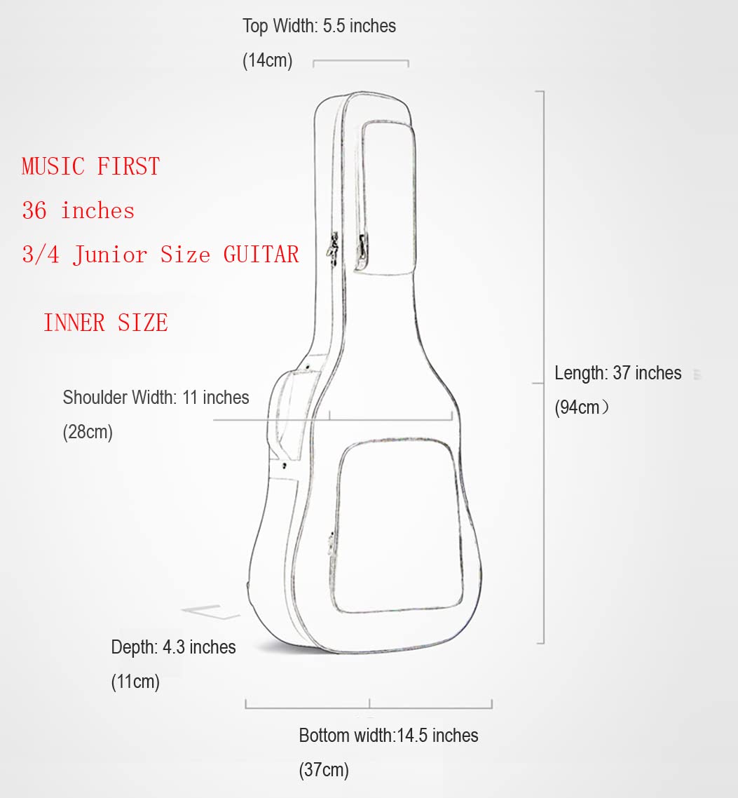 0.9" Padded 36 inch Soft Guitar Case Z956568