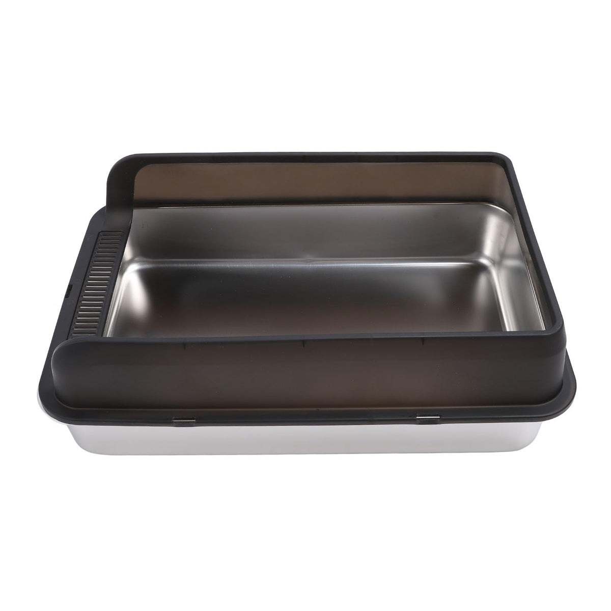 Stainless Steel High Sided Cat Litter Box with Lid C615