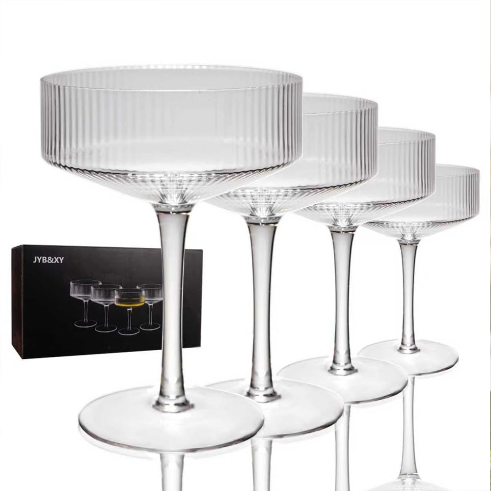 Set of 4 9 oz Coupe Cocktail Glasses Q520309