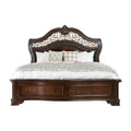 King Wood Panel Bed in Brown Cherry E26236
