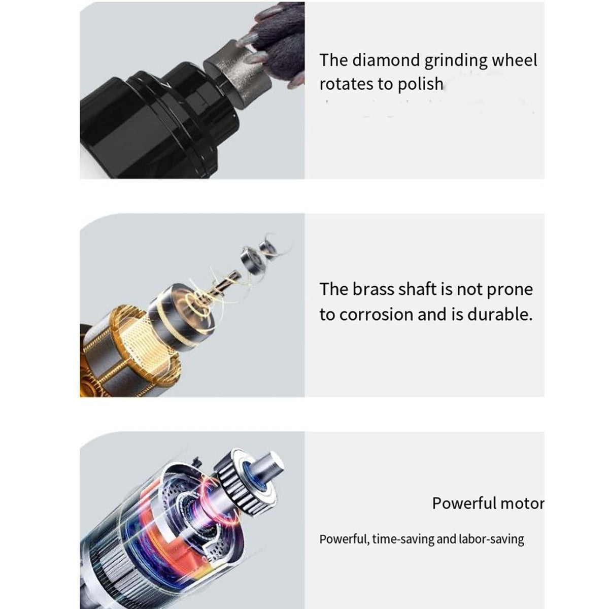 Electric Dog Nail Trimmers 2PCS R625