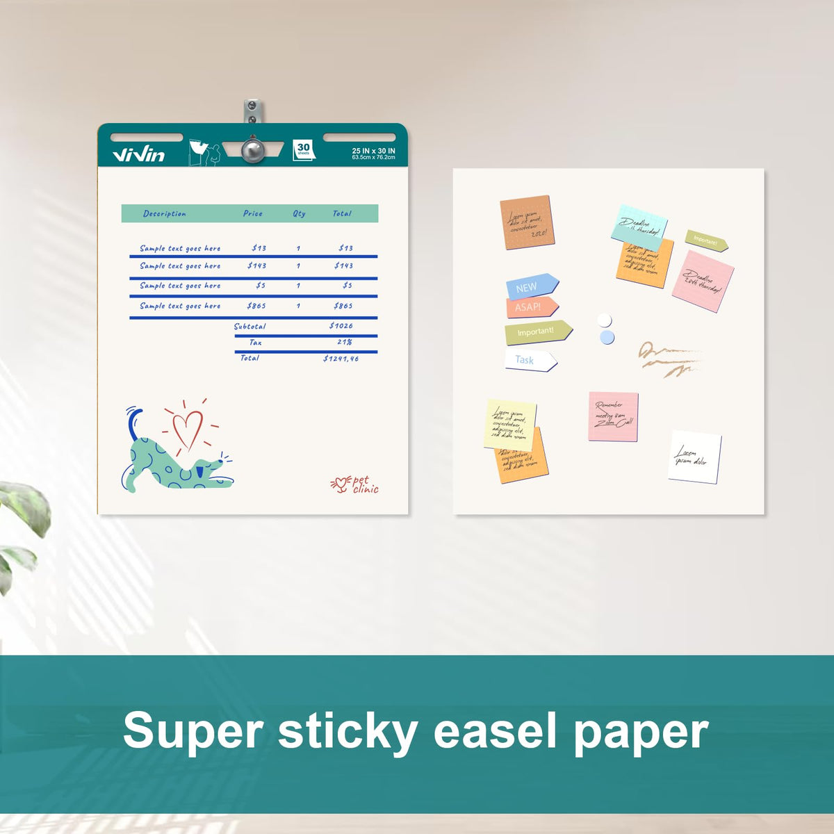 Sticky Easel Pad, 25 x 30 In, 2 Pads/Pack X7748