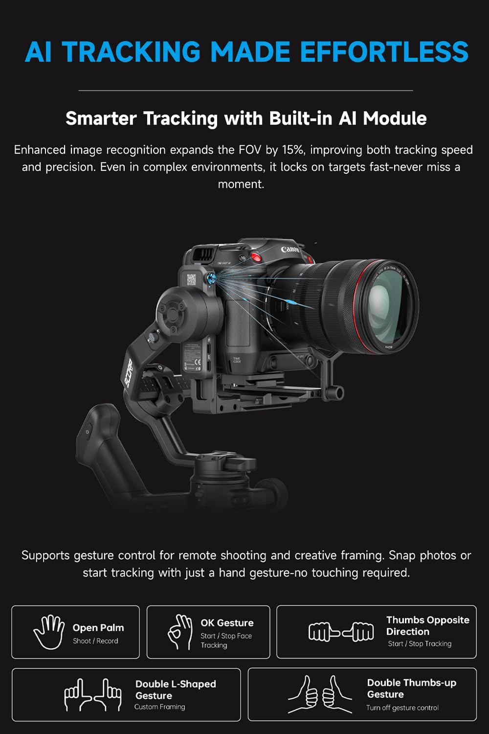Camera Gimbal Stabilizer with Touch Screen D87668