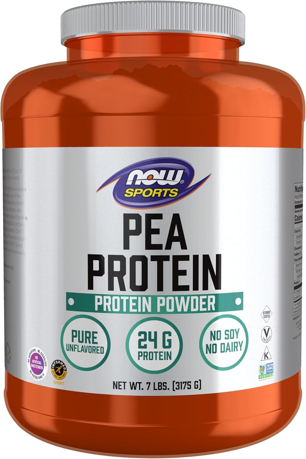 Pea Protein Natural Unflavored Powder 7-Pound N685096