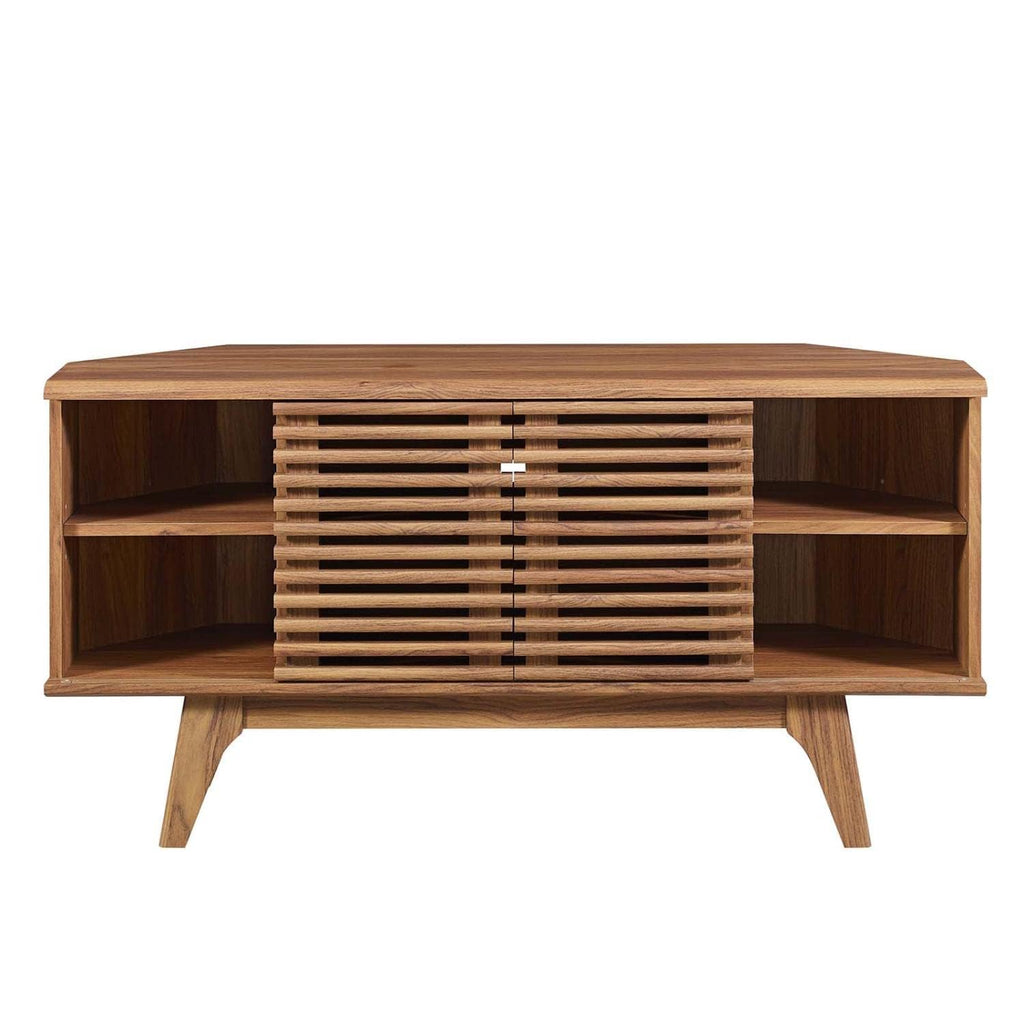 Mid-Century Modern Corner Media TV Stand Q332355