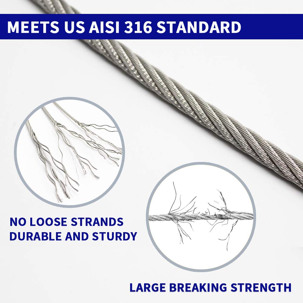 1/8" T316 Stainless Steel Cable V381707