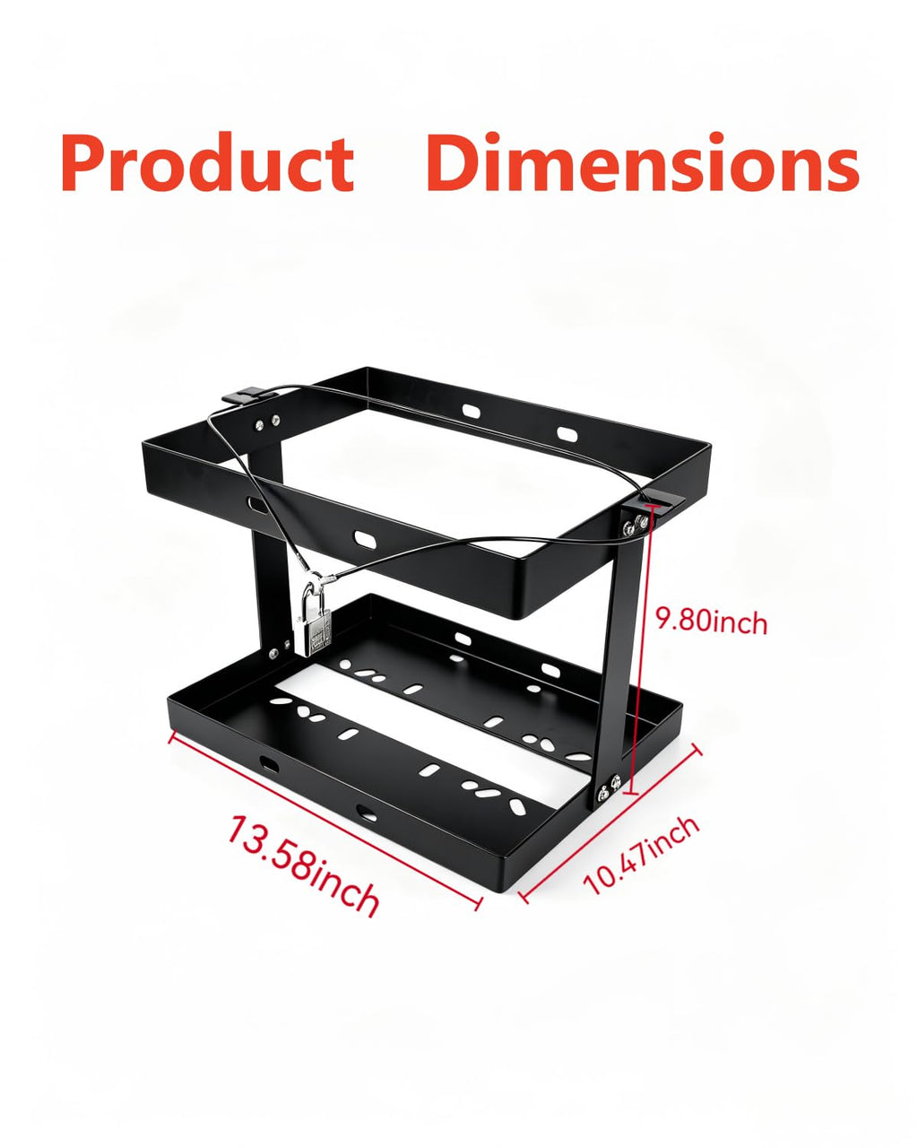 5 Gallon Gas Can Holder with Anti-Theft Lock I389