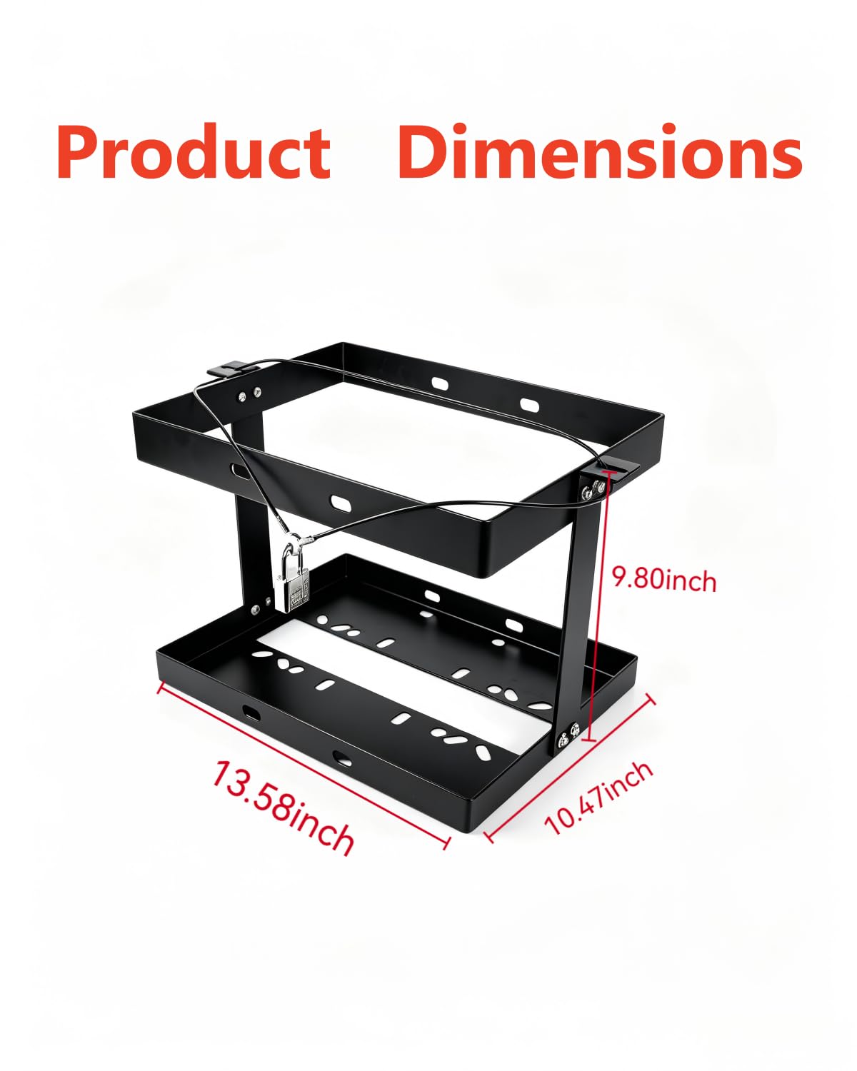 5 Gallon Gas Can Holder with Anti-Theft Lock I389