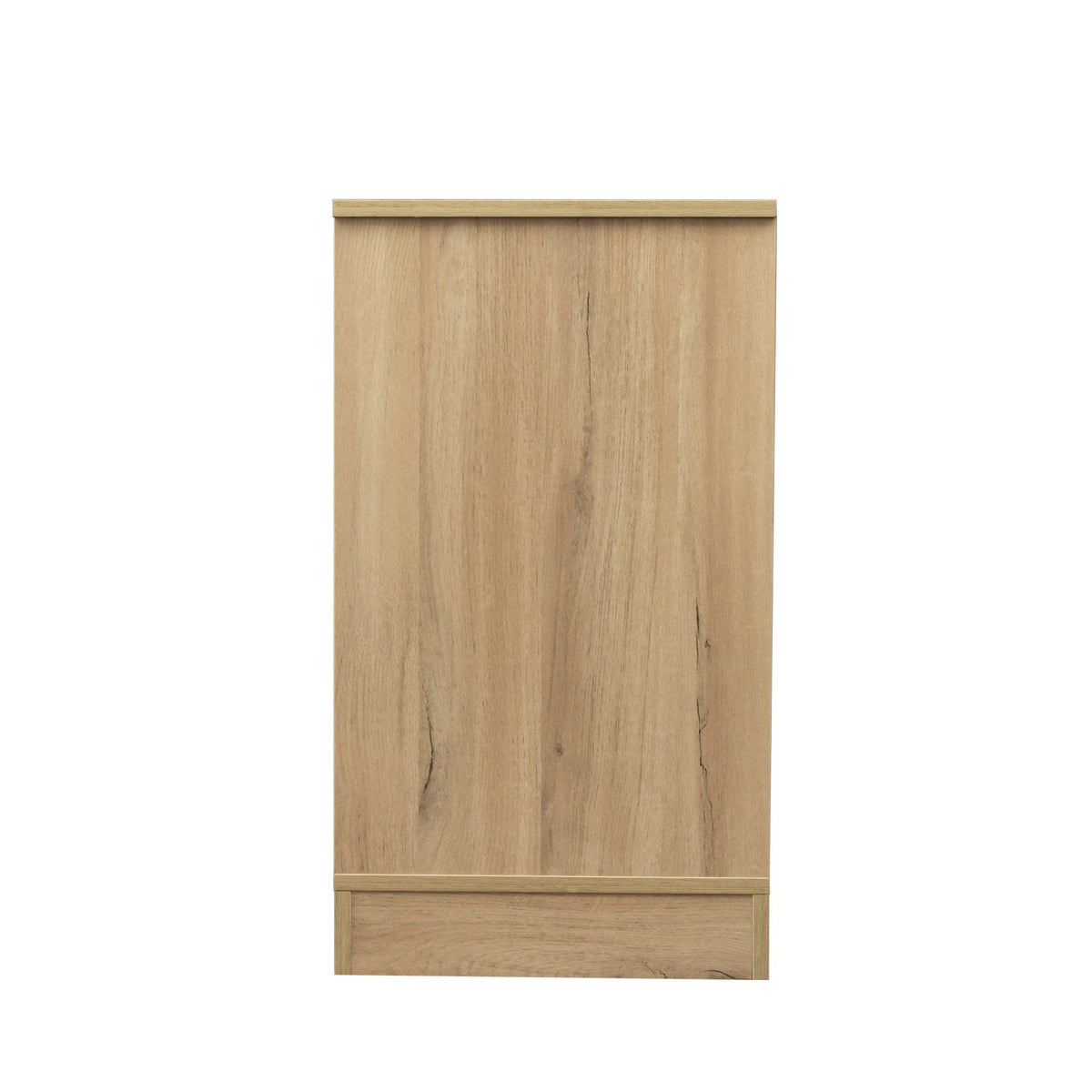 Rustic Oak Wood TV Stand with Sliding Barn Door D331