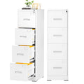 4 Drawer White Metal File Cabinet with Lock I486