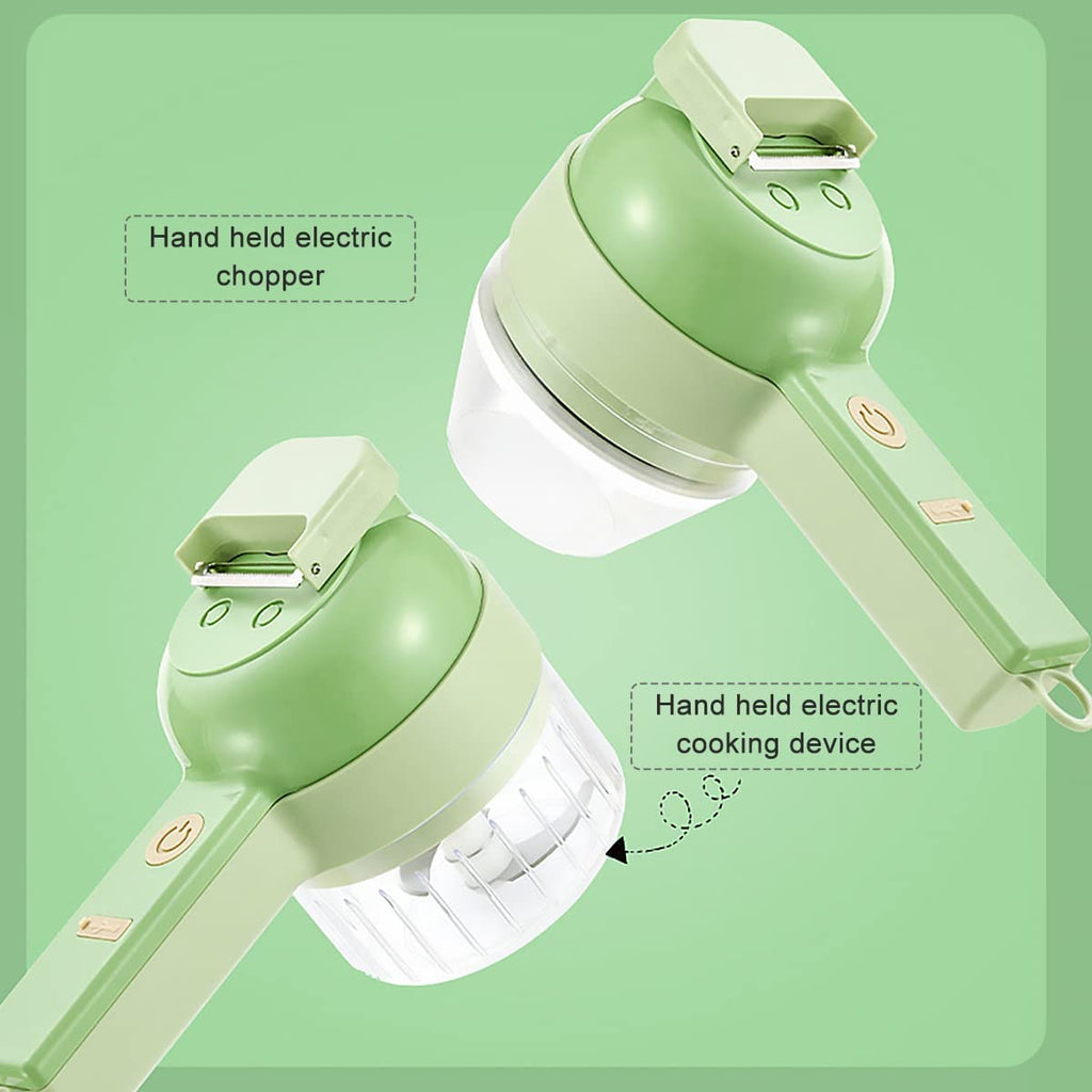 4 in 1 Handheld Electric Vegetable Cutter Set USB Rechargeable P406529