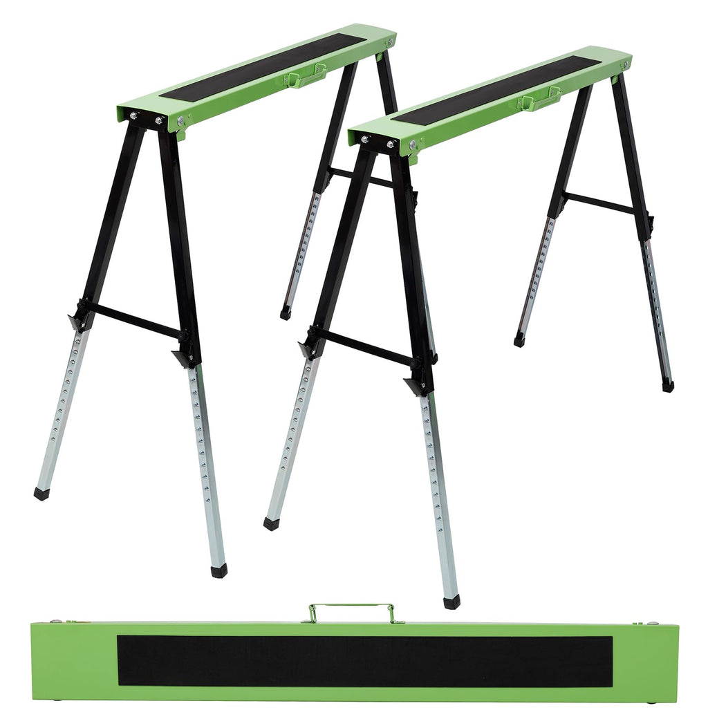 Adjustable Height Folding Sawhorse 2-Pack, 660lb Capacity G2931