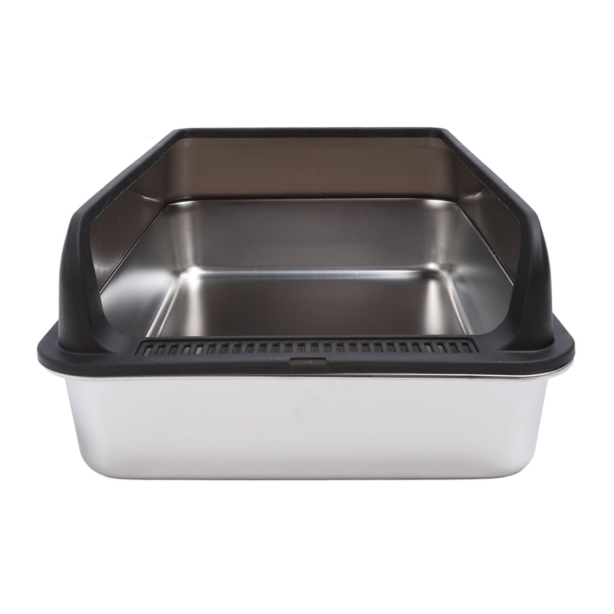 Stainless Steel High Sided Cat Litter Box with Lid C615