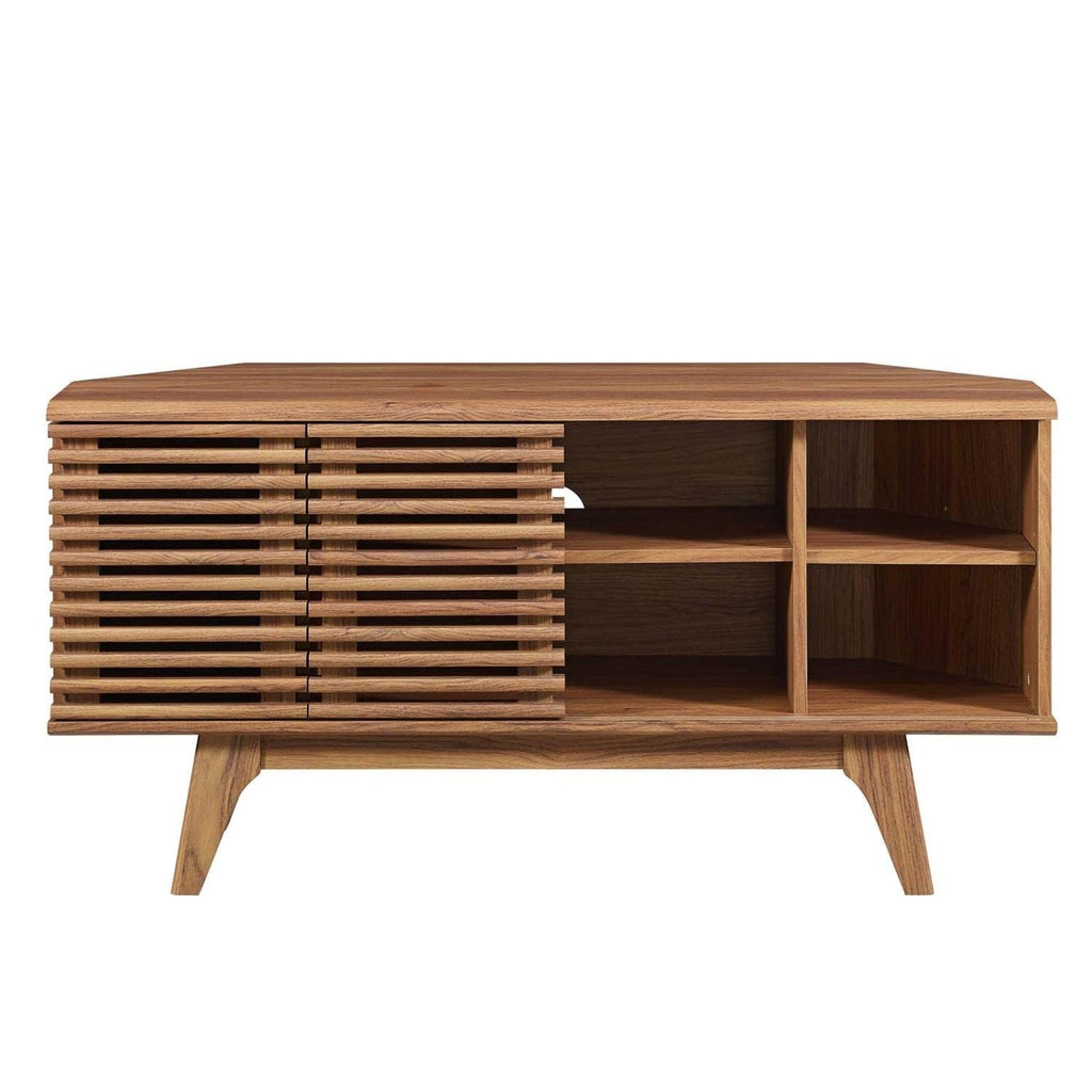 Mid-Century Modern Corner Media TV Stand Q332355