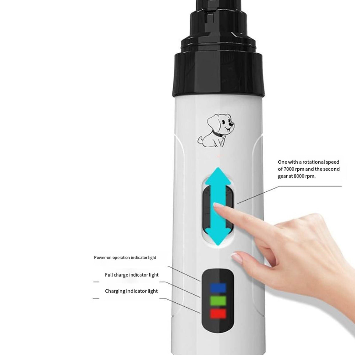 Electric Dog Nail Trimmers 2PCS R625