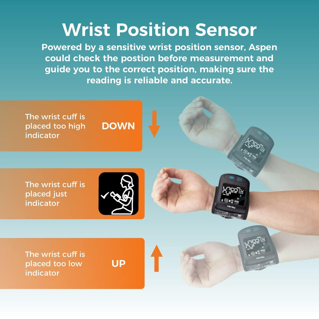 Blood Pressure Monitor Adult Cuff Wrist Automatic Bluetooth Black L737198