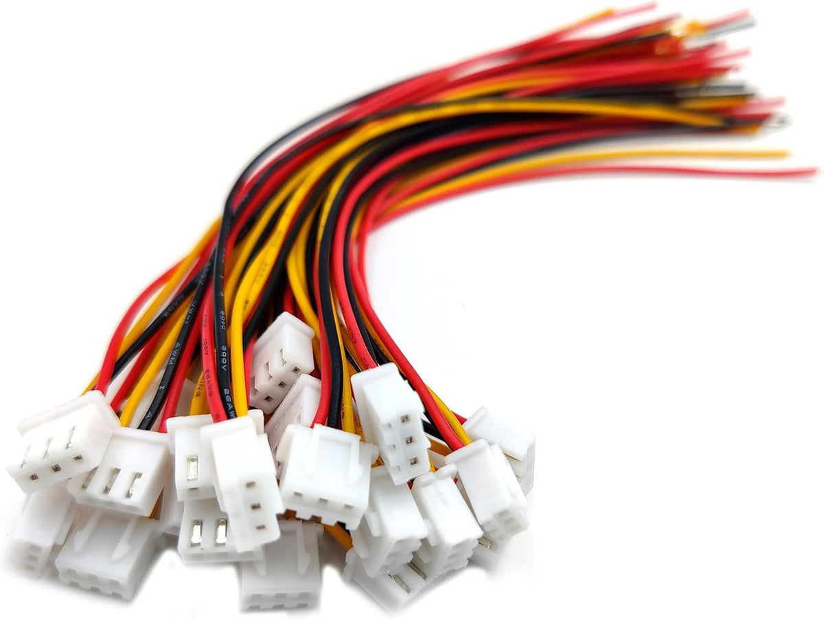 50Pcs 25Pairs JST-XH Connector Kit 2.54mm 3 Pin Male Female with Flat Wire Cable 300mm Z163