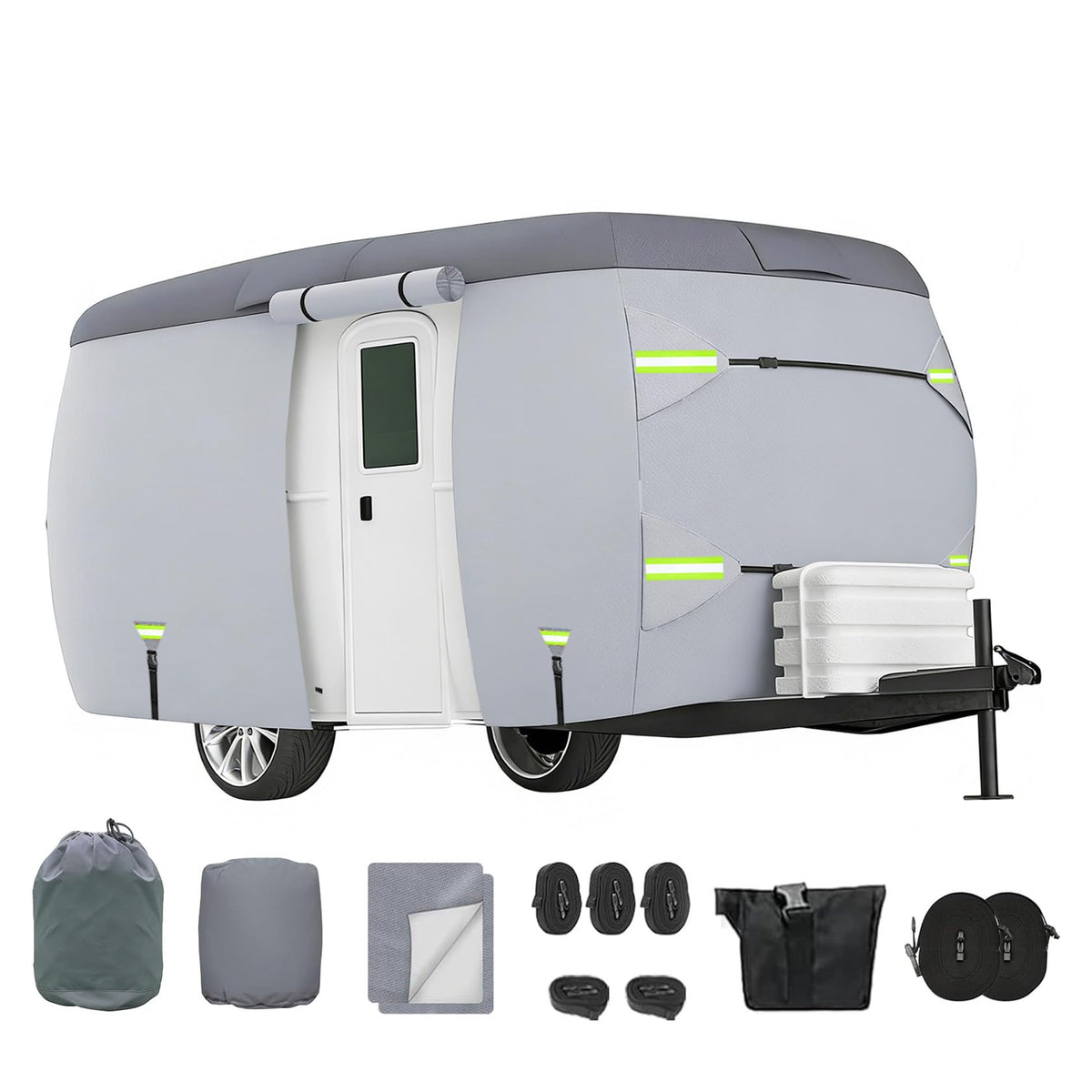7 Layers Waterproof Fiberglass Travel Trailer Cover L394809
