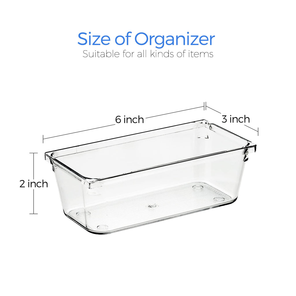 6 Pack Plastic Drawer Organizer R2815