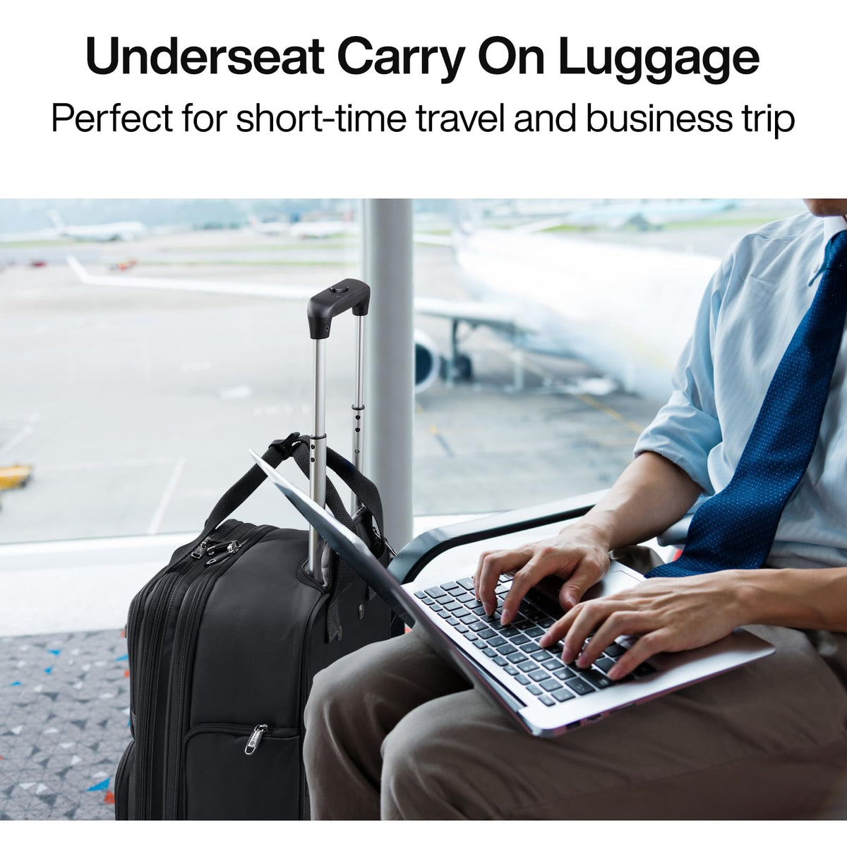 16 Inch Underseat Carry On Luggage with 2 Wheels Q519319