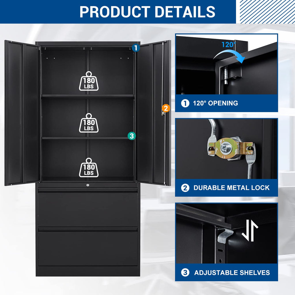 Metal Cabinets with Lockable Drawers and Doors U97247