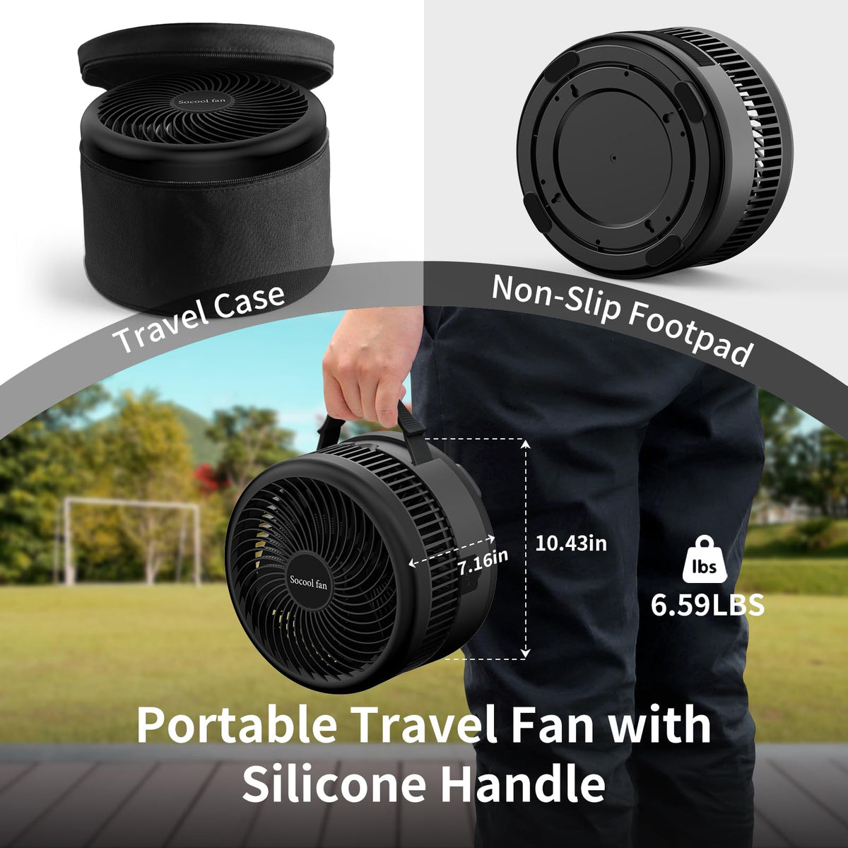40000mAh Rechargeable Portable Fan with 8 Speed S60562