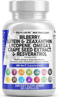 Eye Vitamins with Bilberry Lutein Zeaxanthin Supplement S49851