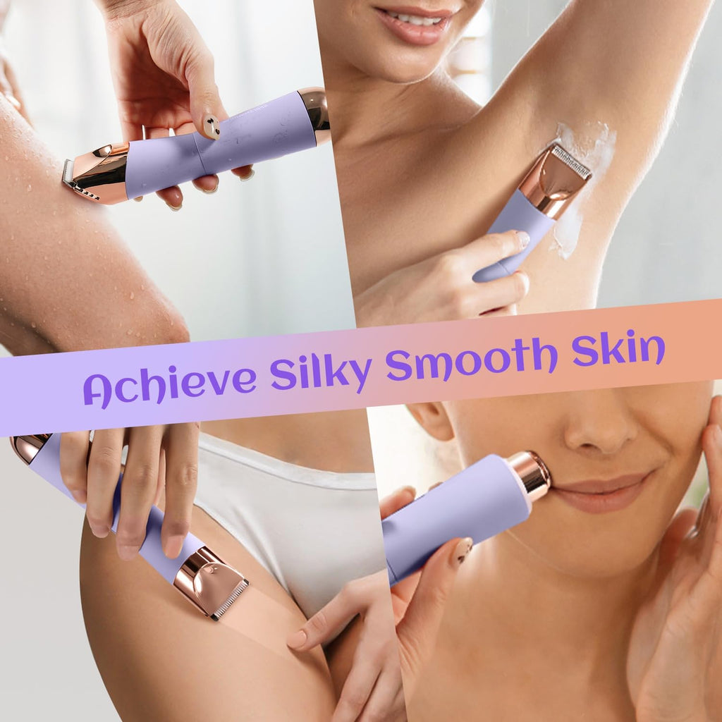 2-in-1 Electric Razor and Pubic Hair Trimmer with LED Light N427