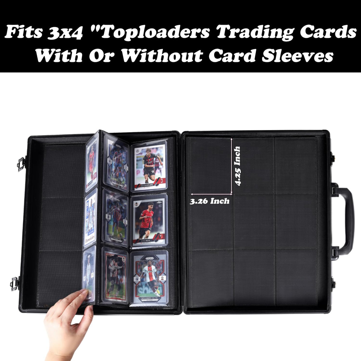 Black 216 Toploader Trading Card Binder O85836