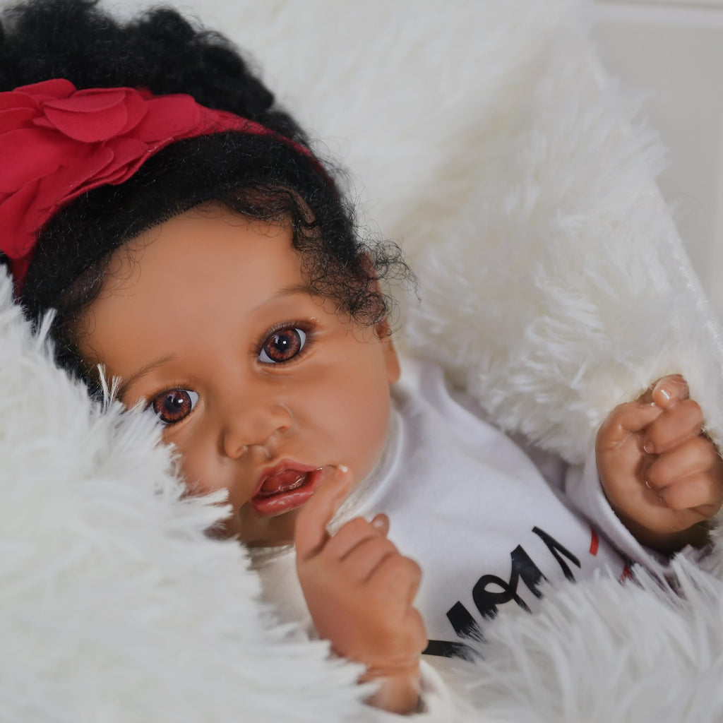 20-Inch African American Reborn Baby Doll P174006