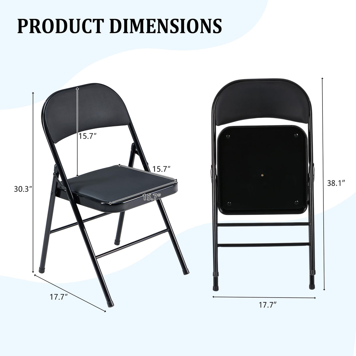10 Pack Folding Chairs with Cushion G180