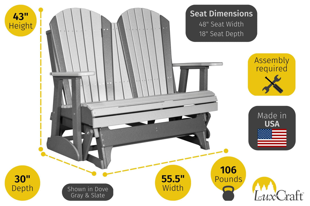 Adirondack Glider Outdoor Patio Gliding Chair N2682