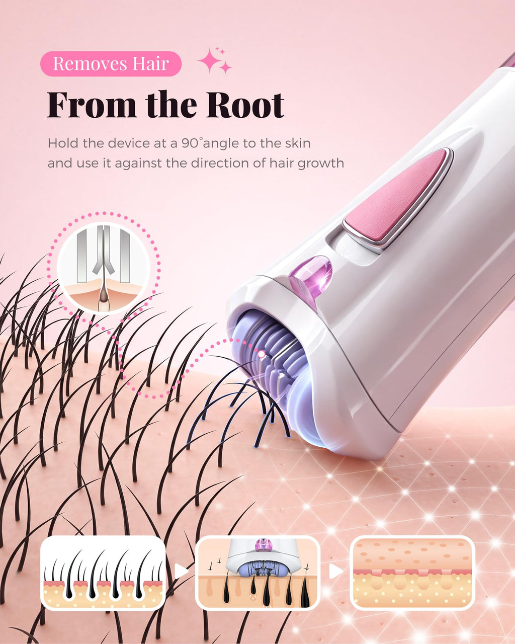 Portable Electric Facial Epilator with LED G454521
