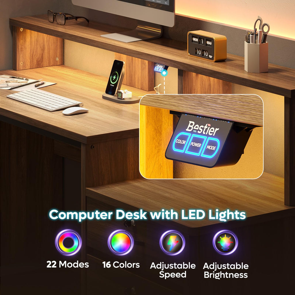 55-Inch Computer Desk with File Drawer Q13328