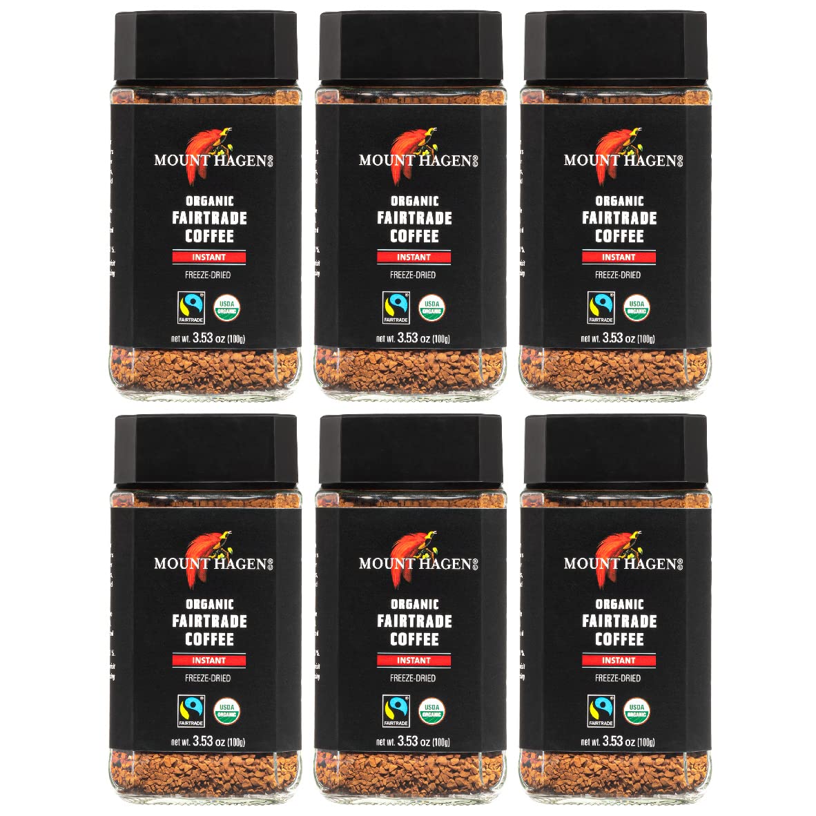 Organic Freeze Dried Instant Coffee 6 x 3.53oz G5222