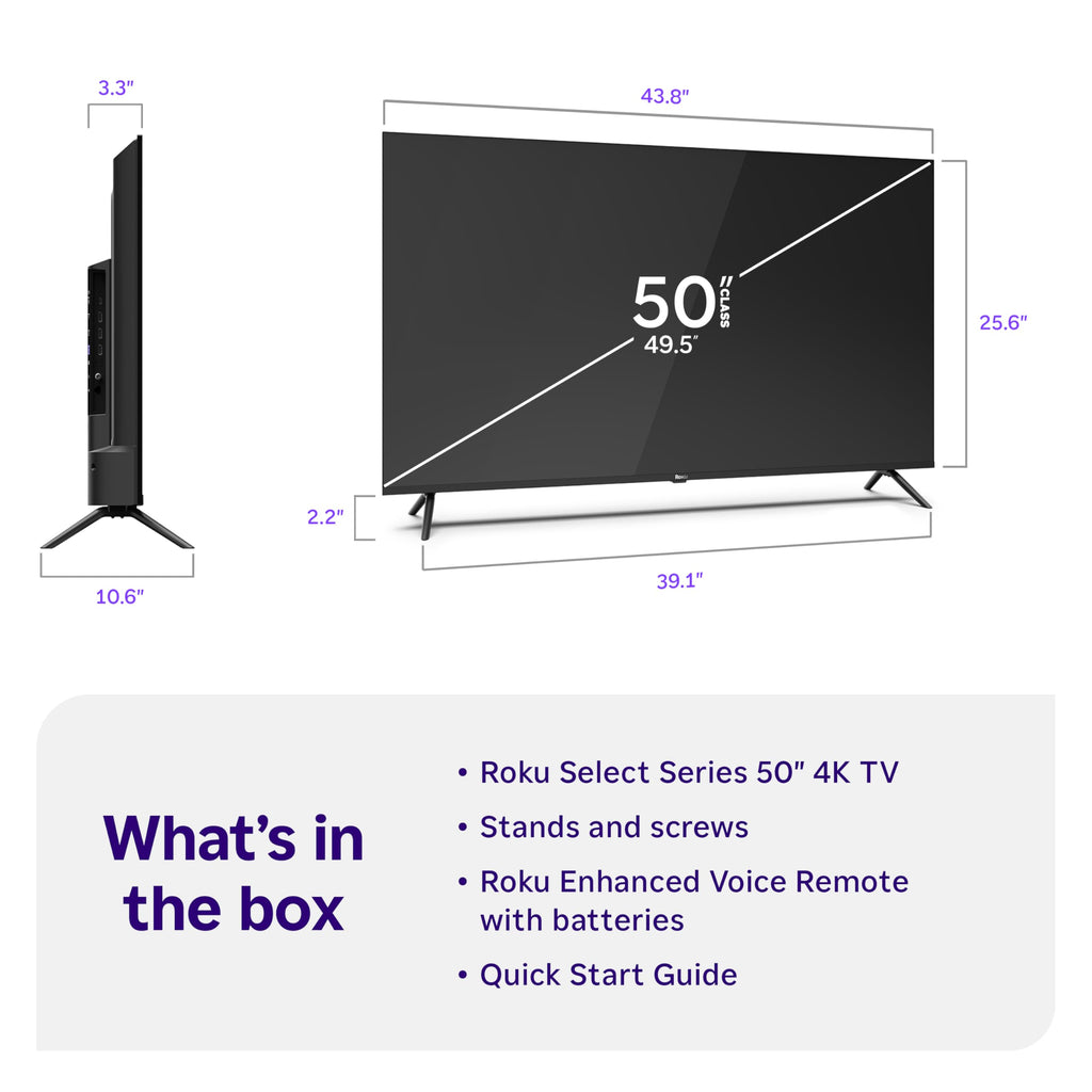 50-Inch 4K HDR LED Smart TV Y82764