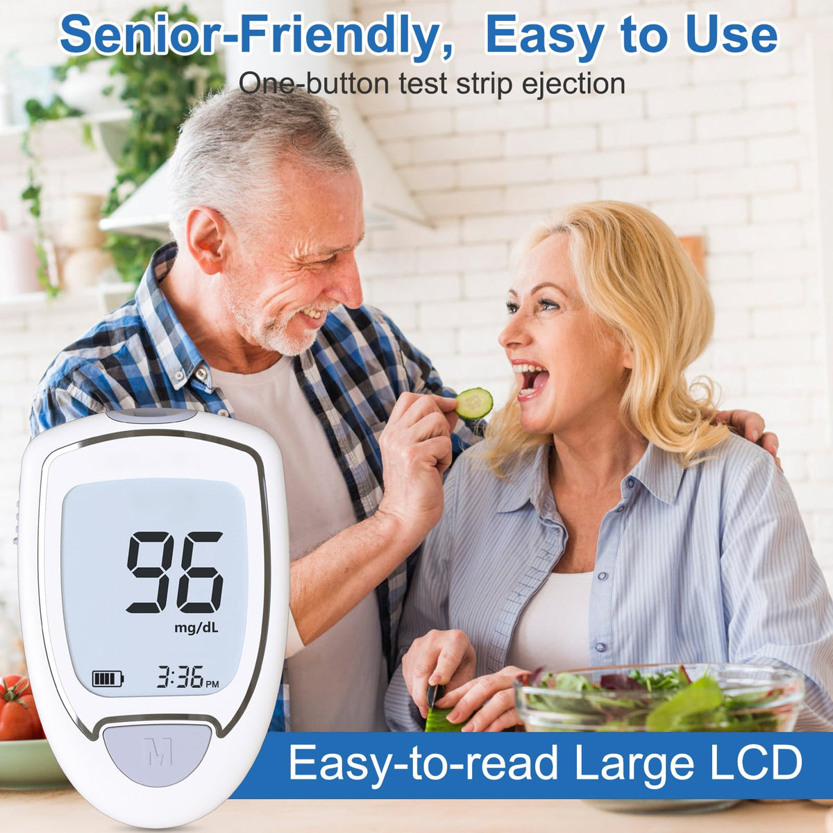Blood Glucose Monitor Kit with 50 Test Strips & 50 Lancets N326046