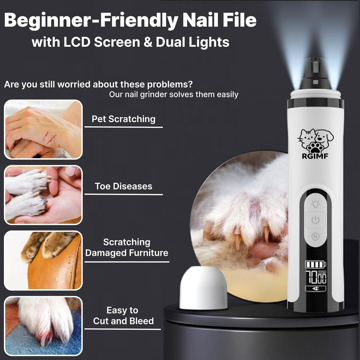 Dog Nail Grinder with Light L94843