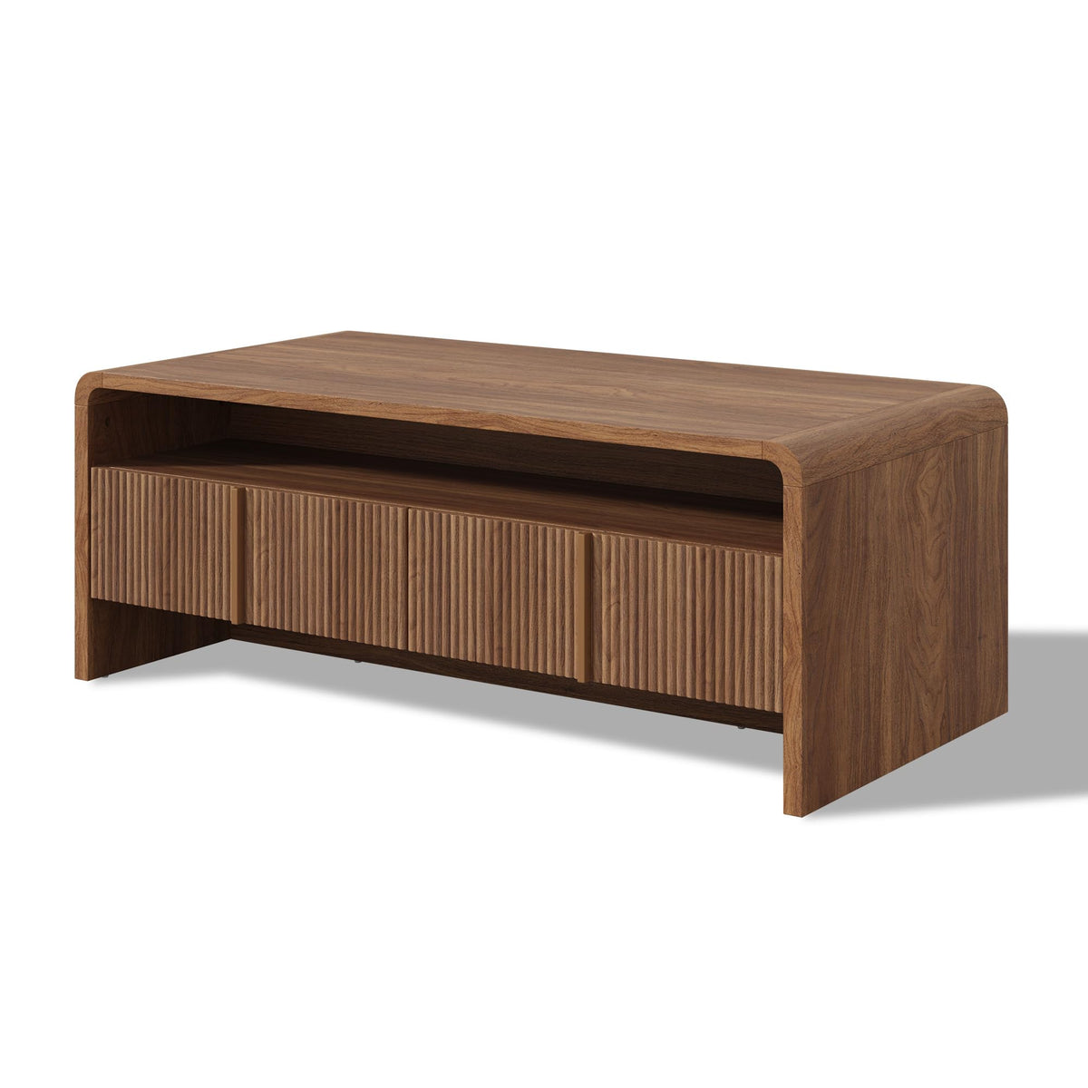Fluted Coffee Table with Storage G617447