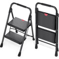 2-Step Folding Steel Step Stool with Handrail V63350