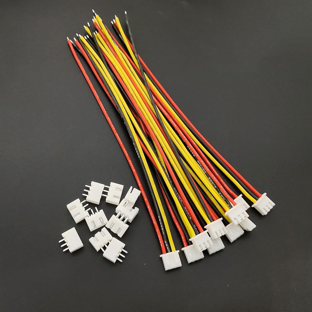 50Pcs 25Pairs JST-XH Connector Kit 2.54mm 3 Pin Male Female with Flat Wire Cable 300mm Z163