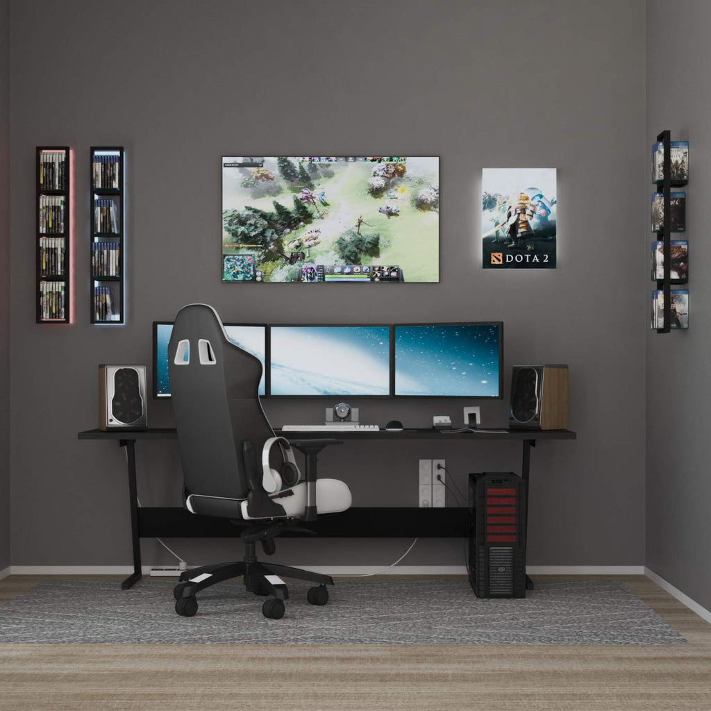 Black 34 Inch Floating Shelves Set of 3 J7453