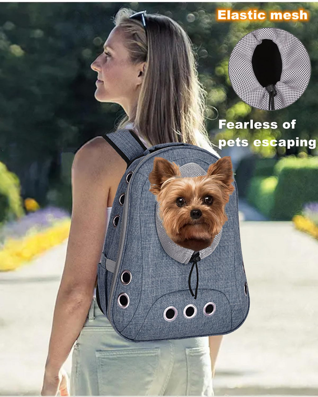 Ventilated Front Facing Dog Cat Backpack Carrier U723774