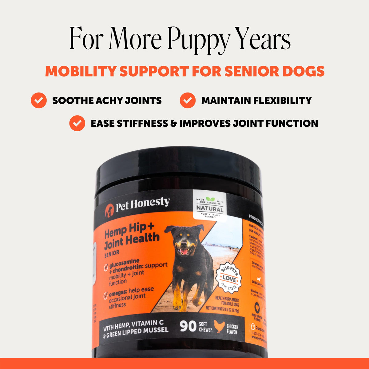90 Count Hip and Joint Supplement for Dogs X895