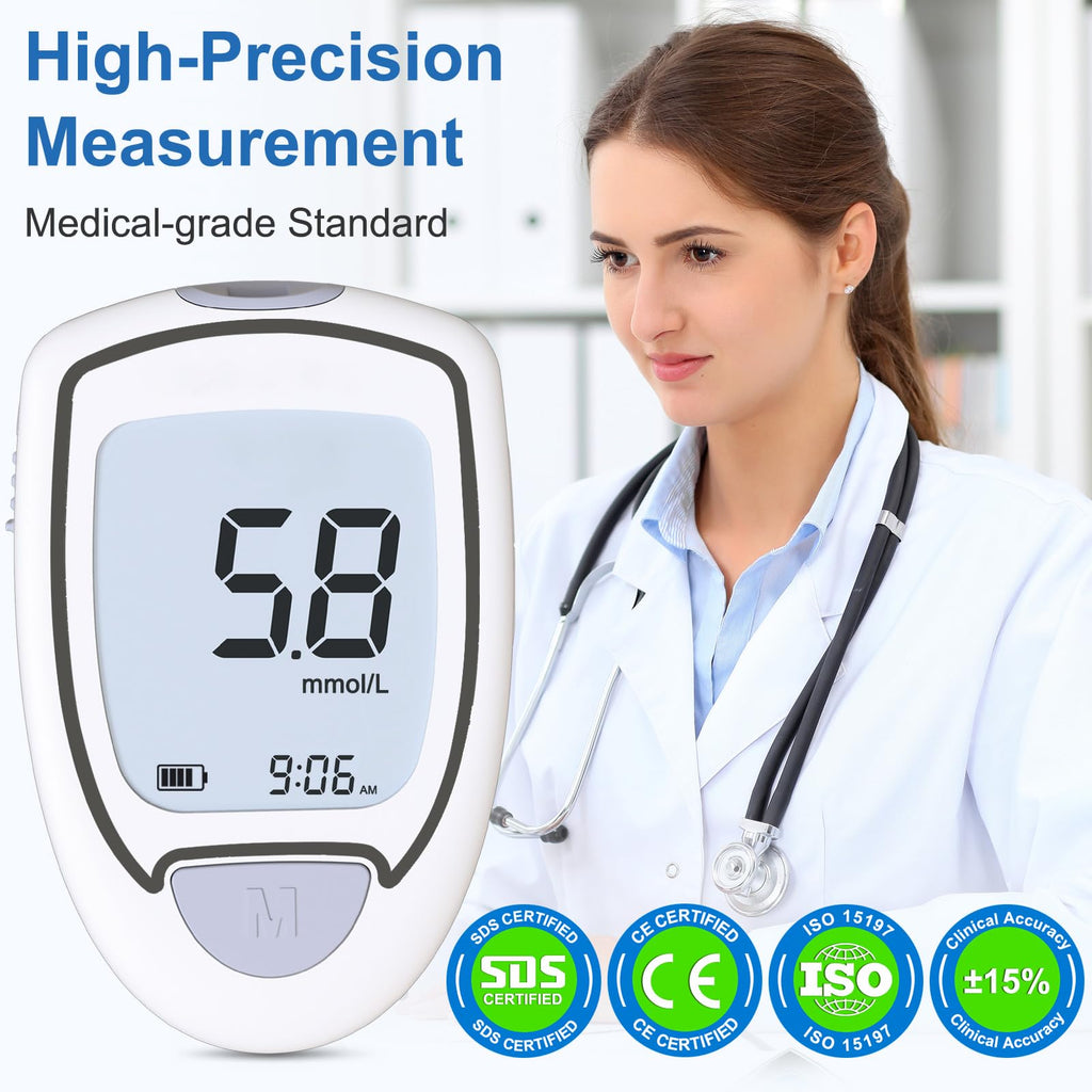 Blood Glucose Monitor Kit with 50 Test Strips & 50 Lancets N326046