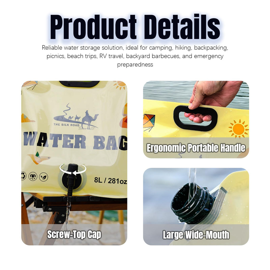 Collapsible 2 Gallon Water Container with Faucet U375