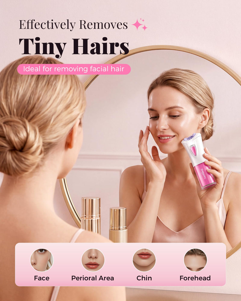 Portable Electric Facial Epilator with LED G454521