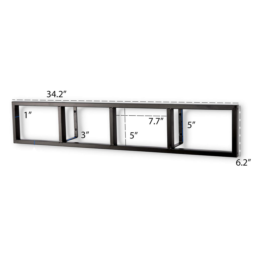 Black 34 Inch Floating Shelves Set of 3 J7453